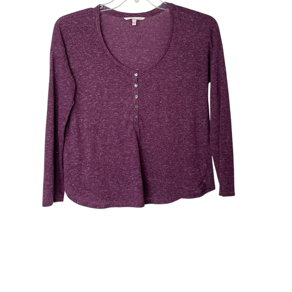 Victoria's Secret 2 Piece Pajama Plum Plaid Pants‎ Light Plum Top Women's XS